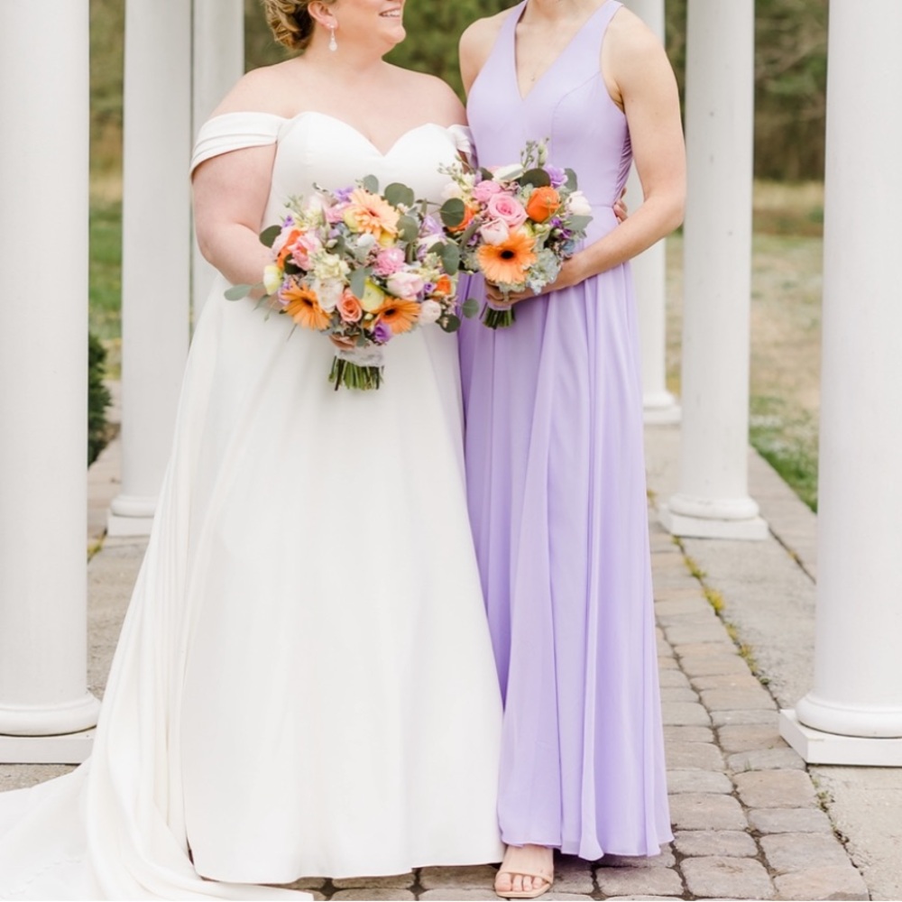 Azazie Almalfi Lilac Dress with custom sizing